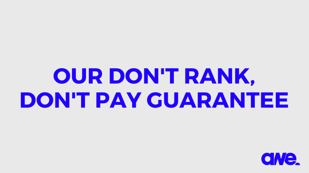 our don't rank, don't pay seo guarantee